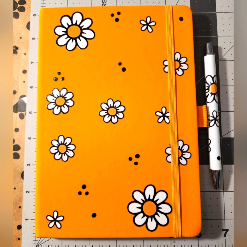 Orange Floral Journal and Pen